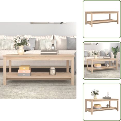 Tavolino decorativo - vidaXL Tavolino da Salotto 110x55x45 cm Legno Massello di Pino - Tavolo centrale