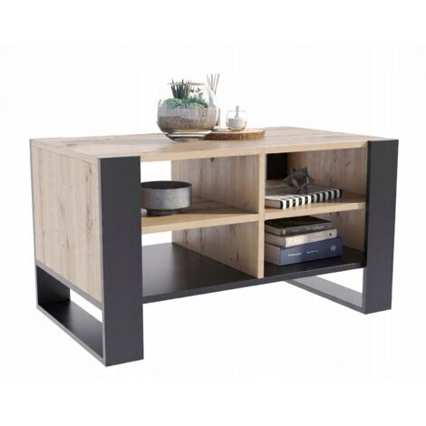 Tavolino Figa con ripiano, tavolino loft ARTISAN BLACK per il soggiorno LOFT