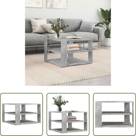 Tavolino grigio cemento -  Tavolino da Salotto Grigio Cemento 58x58x40 cm Multistrato