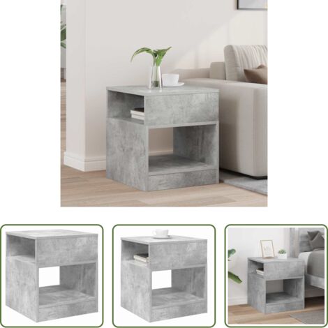 Tavolino grigio cemento -  Tavolino Grigio cemento 40,5 x 40 x 45 cm Legno multistrato