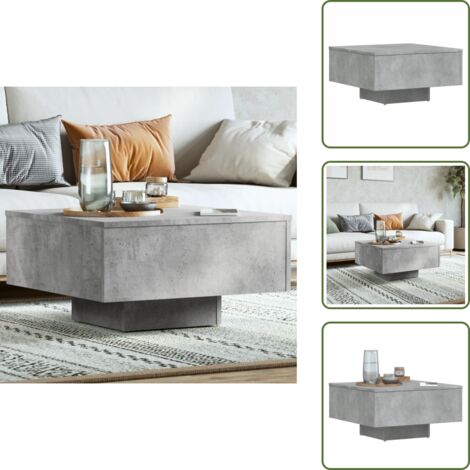 Tavolino grigio cemento - vidaXL Tavolino da Salotto Grigio Cemento 60x60x31,5 Legno Multistrato -
