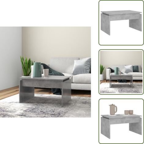 Tavolino grigio cemento - vidaXL Tavolino da Salotto Grigio Cemento 68x50x38cm Legno Multistrato -