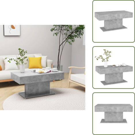 Tavolino grigio cemento - vidaXL Tavolino da Salotto Grigio Cemento 96x50x45cm Legno Multistrato -