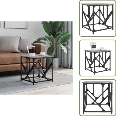 Tavolino grigio - vidaXL Tavolino Salotto Grigio Sonoma 45x45x47,5 cm Legno Multistrato - Tavolino moderno
