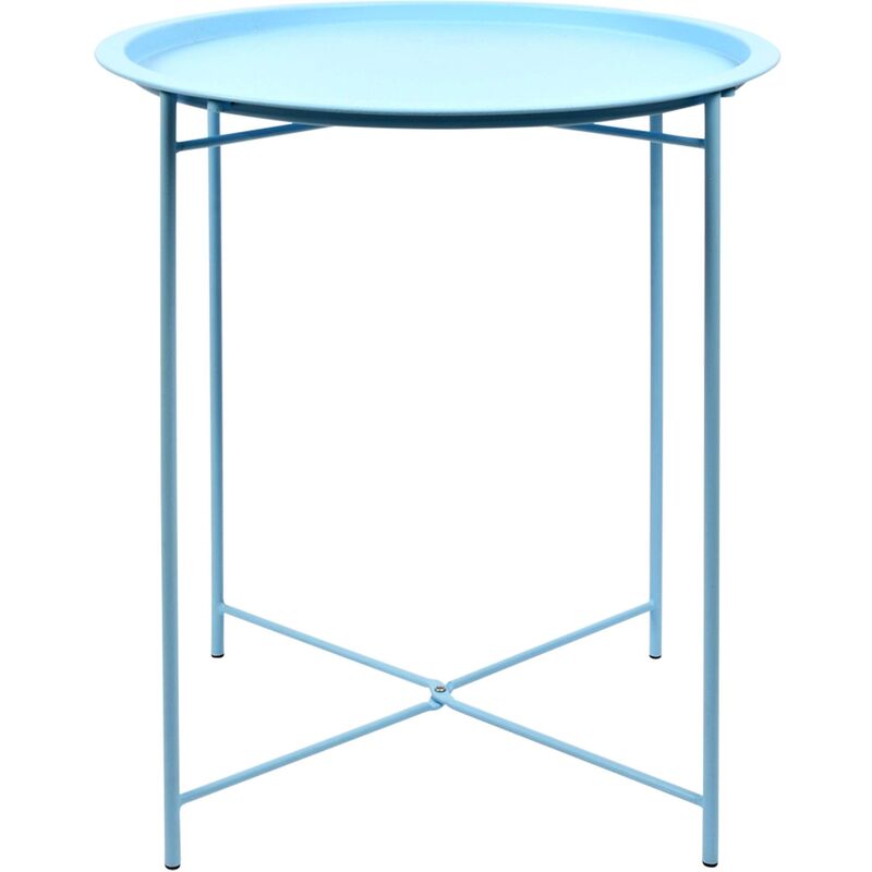 Image of Esschert Design - Tavolino in acciaio nei toni del blu