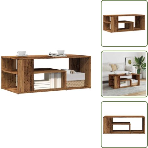 Tavolino in legno antico - vidaXL Tavolino Salotto Legno Vecchio 100x50x40 cm Legno Multistrato - Tavolino da salotto