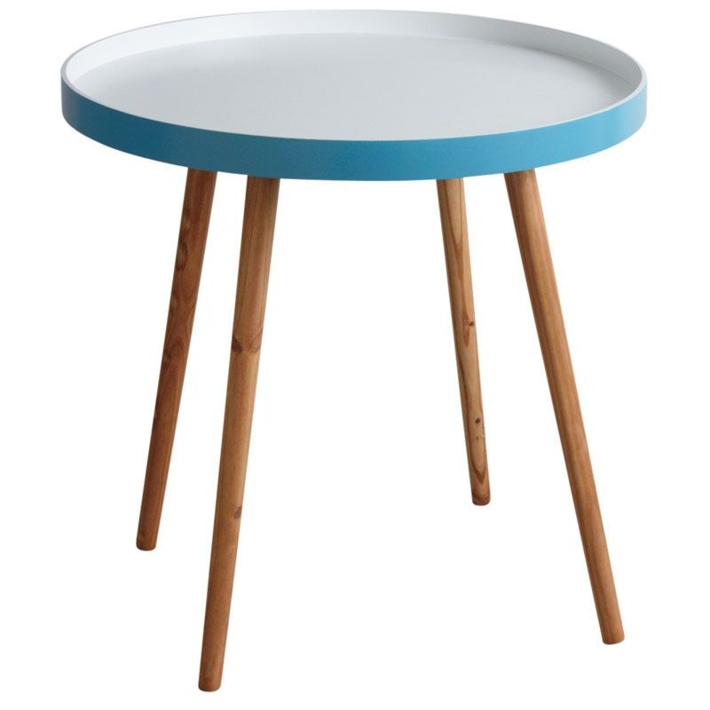 Aubry Gaspard - Tavolino in legno e mdf laccato blu