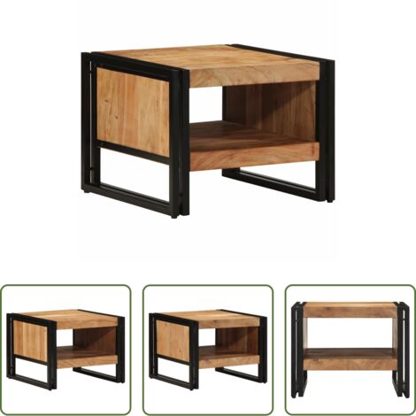 Tavolino in legno -  Tavolino da Salotto 50x50x38 cm Legno Massello di Acacia