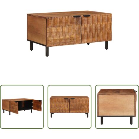 Tavolino in legno -  Tavolino da salotto Marrone 80 x 50 x 40 cm