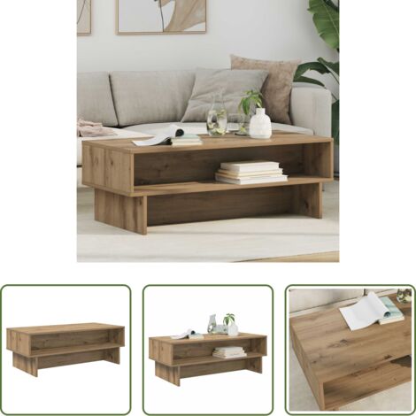 Tavolino in legno -  Tavolino da salotto Rovere artigianale 100 x 46 x 35 cm