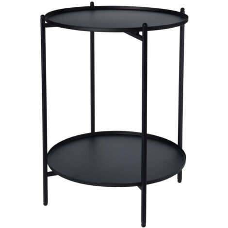 Tavolino in Metallo 50,5 cm Nero H&S Collection - Nero