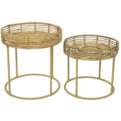 Tavolino in rattan 49 x 53 cm