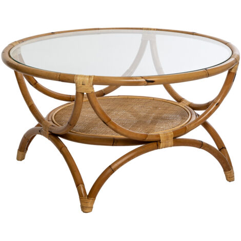 Tavolino in rattan farah d90cm - Atmosphera créateur d'intérieur