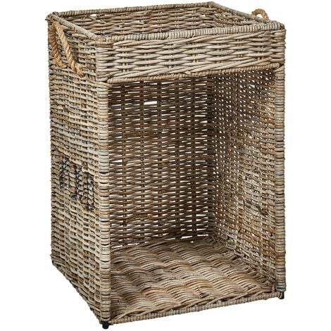 Mensole da parete in rattan naturale e motivo a intreccio L40 cm (set di 2)  BOW - Miliboo