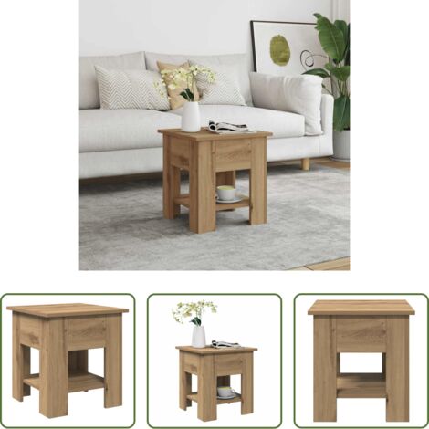 Tavolino in truciolato -  Tavolino da Salotto Artigianale 40x40x42 cm Legno Multistrato