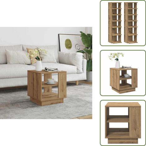 Tavolino in truciolato - vidaXL Tavolino da Salotto Artigianale 40x40x43 cm Legno Multistrato - Tavolino rovere