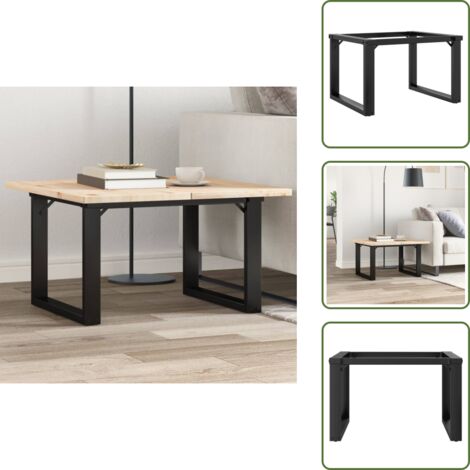 Tavolino industriale - vidaXL Telaio Gambe a O per Tavolino da Salotto 60x50x38 cm in Acciaio - Gambe per tavolino