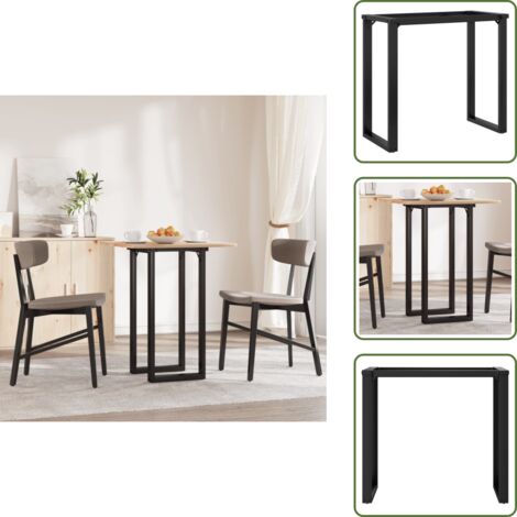Tavolino industriale - vidaXL Telaio Gambe a O per Tavolo da Pranzo 80x40x73 cm in Acciaio - Gambe per tavolo