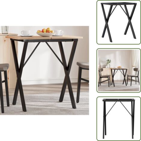 Tavolino industriale - vidaXL Telaio Gambe a X per Tavolo da Pranzo 40x40x73 cm in Acciaio - Gambe per tavolo