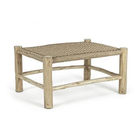 Tavolino "Lampok" con struttura in rami di Teak, per esterno, da 80 x 60 cm