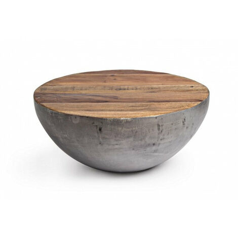 Tavolino Lancaster Grigio D70 in Legno Riciclato