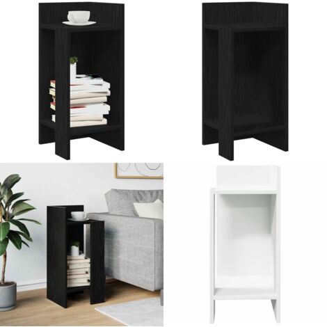 Tavolino Laterale con Ripiano Nero 25,5x27x60 cm - Ripiano - Archiviazione