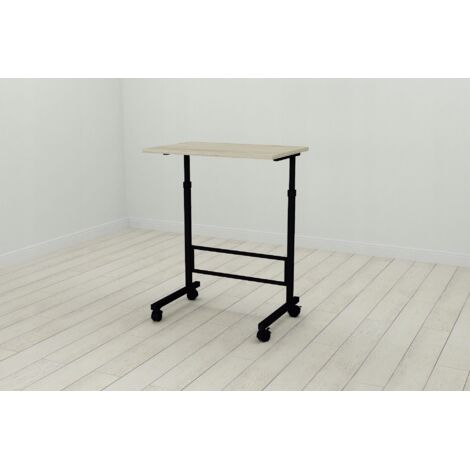 Tavolino laterale regolabile Amigo 620x600x400 nero/sonoma TM SMART REGALY