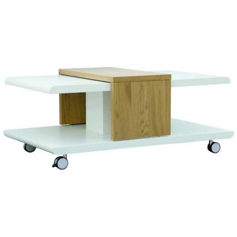 Tavolino Links joliet in mdf con vassoio scorrevole 110x66x45 - Inter Link