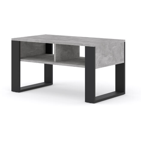 Tavolino LUCA con ripiano 90x48 cm in cemento