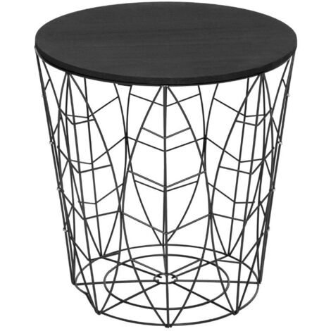Tavolino kumi nero d40cm - Atmosphera créateur d'intérieur