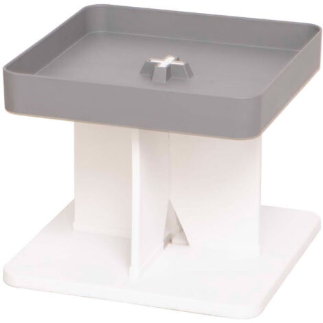Tavolino Moderno 40x40x33,5 cm in Polipropilene Rigido Grigio