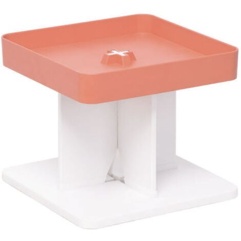 Tavolino Moderno 40x40x33,5 cm in Polipropilene Rigido Rosso