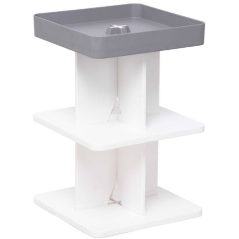 Tavolino Moderno 40x40x60,5 cm in Polipropilene Rigido Grigio
