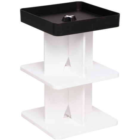 Tavolino Moderno 40x40x60,5 cm in Polipropilene Rigido Nero