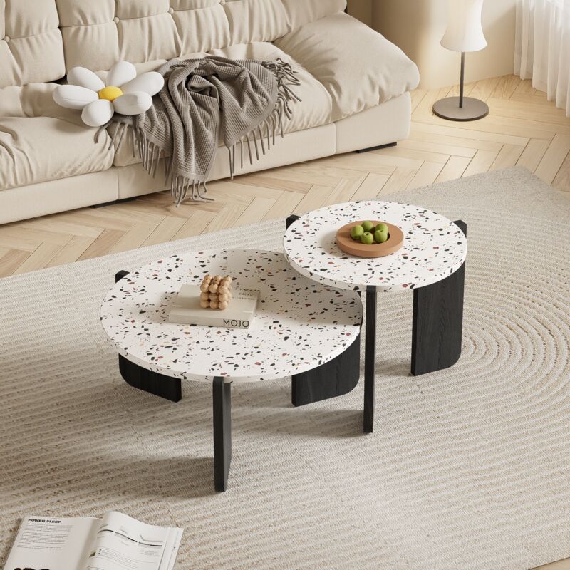 Tavolino moderno componibile, set di 2 tavolini