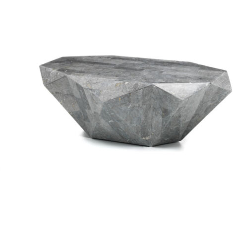 Tavolino moderno pietra fossile grigio cm 120 x 70 x h 40