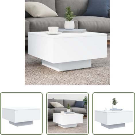 Tavolino moderno -  Tavolino da Salotto Bianco 55x55x31 cm in Legno Multistrato