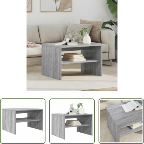 Tavolino moderno - Tavolino da salotto Grigio Sonoma 60 x 50 x 40 cm