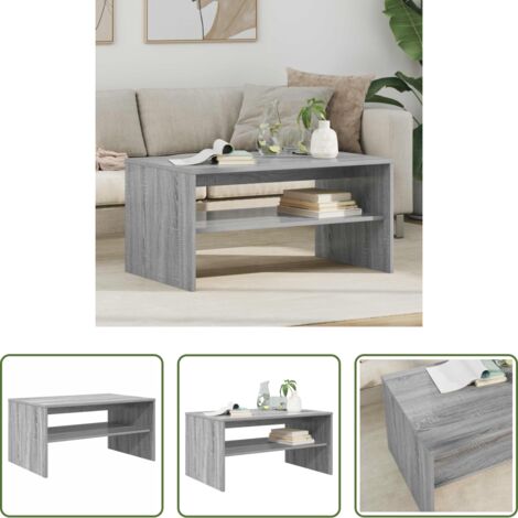 Tavolino moderno -  Tavolino da salotto Grigio Sonoma 80 x 50 x 40 cm