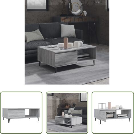 Tavolino moderno -  Tavolino da Salotto Grigio Sonoma 90x60x35 cm in Truciolato