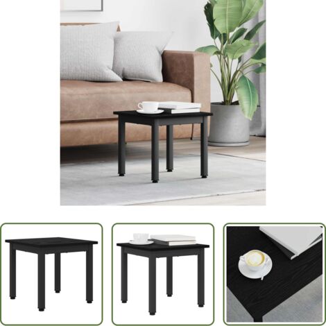 Tavolino moderno -  Tavolino da salotto Rovere Nero 40 x 40 x 36 cm