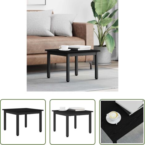 Tavolino moderno -  Tavolino da salotto Rovere Nero 50 x 50 x 36 cm