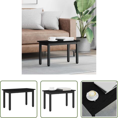 Tavolino moderno -  Tavolino da salotto Rovere Nero 60 x 30 x 36 cm