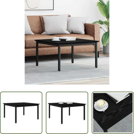 Tavolino moderno -  Tavolino da salotto Rovere Nero 80 x 80 x 45 cm