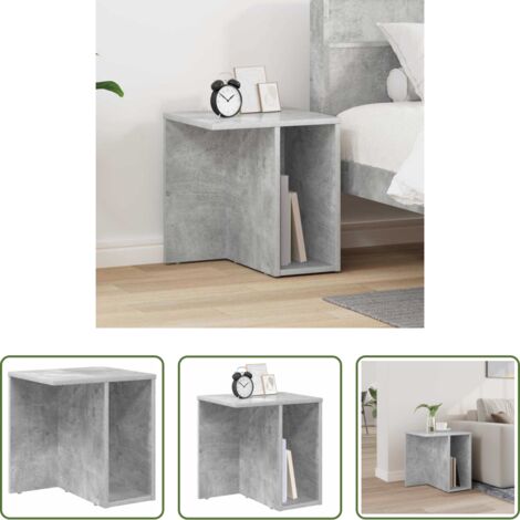 Tavolino moderno -  Tavolino Grigio cemento 37 x 32 x 40 cm Legno multistrato