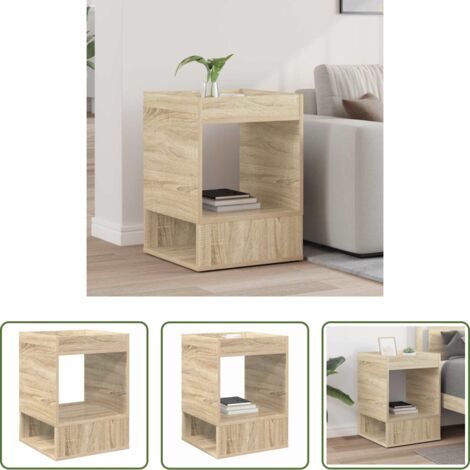Tavolino moderno -  Tavolino Rovere Sonoma 40 x 40 x 56 cm Legno multistrato