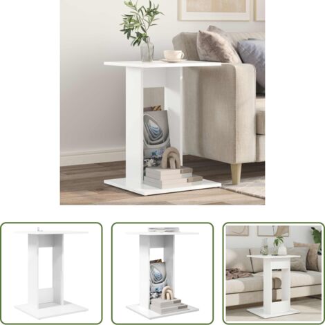 Tavolino moderno -  Tavolo laterale Bianco 45 x 40 x 62,5 cm Legno multistrato