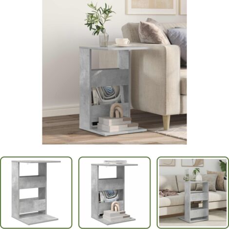 Tavolino moderno -  Tavolo laterale Grigio cemento 40 x 35 x 60,5 cm