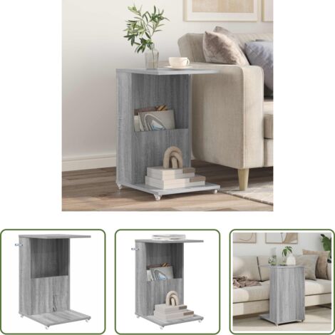 Tavolino moderno -  Tavolo laterale Grigio Sonoma 40 x 35 x 60 cm Legno multistrato