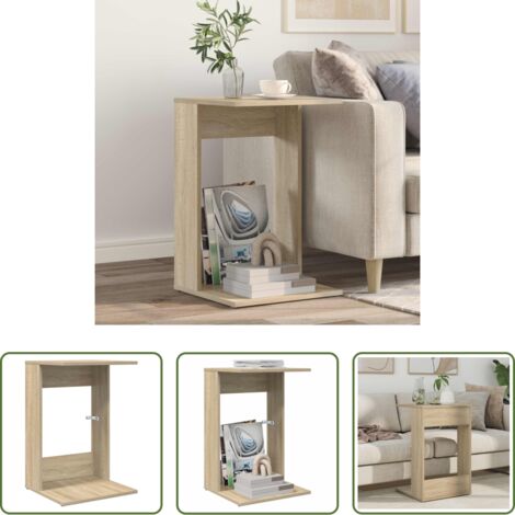 Tavolino moderno -  Tavolo laterale Rovere Sonoma 40 x 38 x 62,5 cm